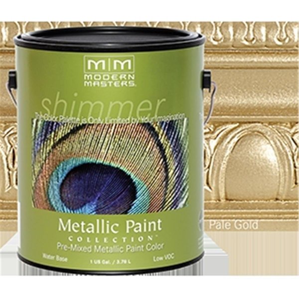 Modern Masters ME200 1 Gallon Pale Gold Metallic Paint - Semi Opaque MO327254
